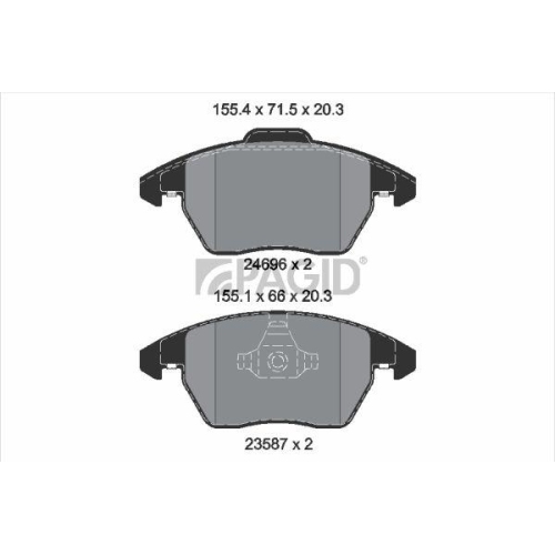 PAGID Bremsbelagsatz, Scheibenbremse T2444N