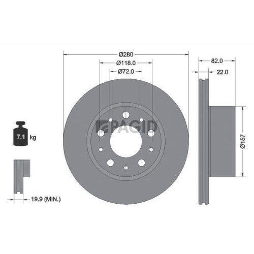PAGID Bremsscheibe 56449NC