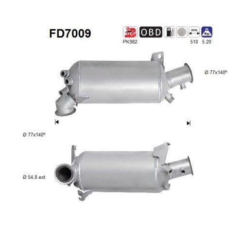 AS Ru&szlig;-/Partikelfilter, Abgasanlage FD7009