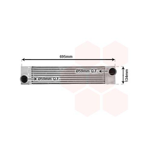 VAN WEZEL Ladeluftkühler 06004375