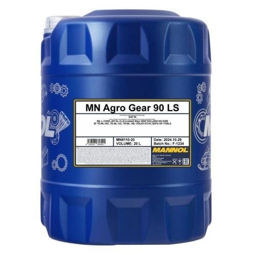 Getriebe&ouml;l Mannol Agro Gear 90 LS 20 Liter Kanister Hypoid API GL-5 MN8110-20