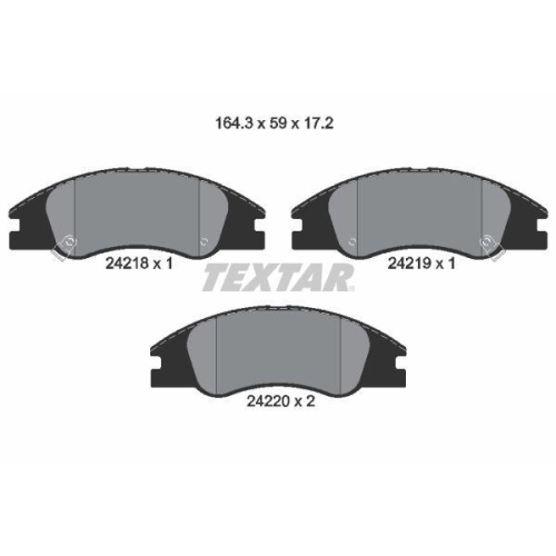 TEXTAR Bremsbelagsatz, Scheibenbremse 2421801
