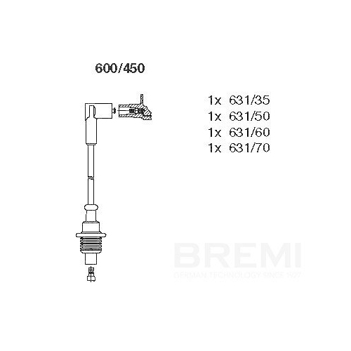 BREMI Z&uuml;ndleitungssatz 600/450