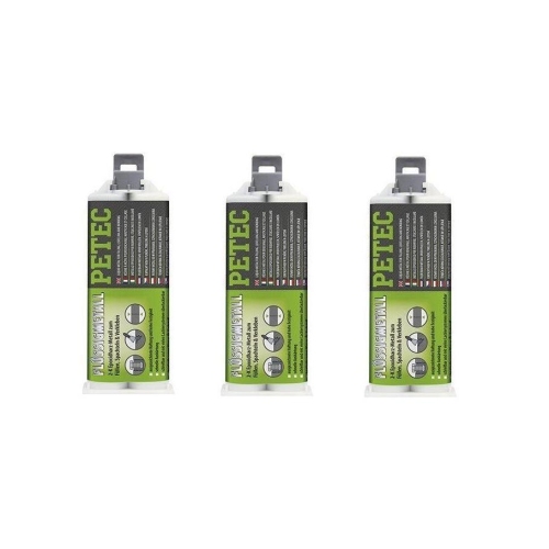 3x Petec Fl&uuml;ssig Metall 2K Epoxidharz Kleber F&uuml;llen Spachtel Kleben 50ml 97355