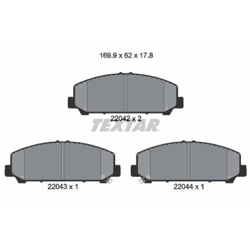 TEXTAR Bremsbelagsatz, Scheibenbremse