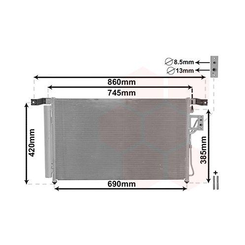 VAN WEZEL Kondensator, Klimaanlage 82005176