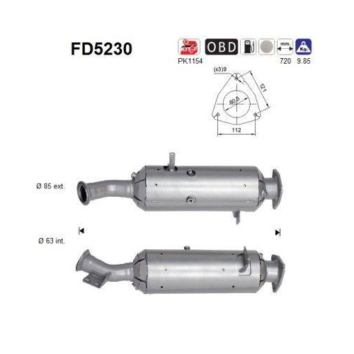 AS Ru&szlig;-/Partikelfilter, Abgasanlage FD5230