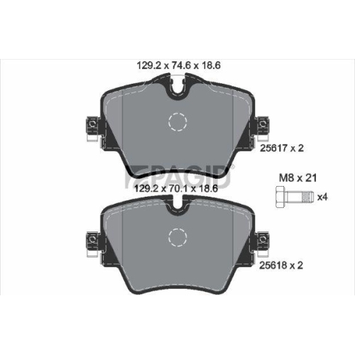 PAGID Bremsbelagsatz, Scheibenbremse T2434N
