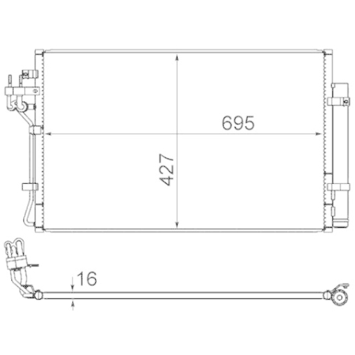 MAHLE Kondensator, Klimaanlage BEHR AC 869 000S