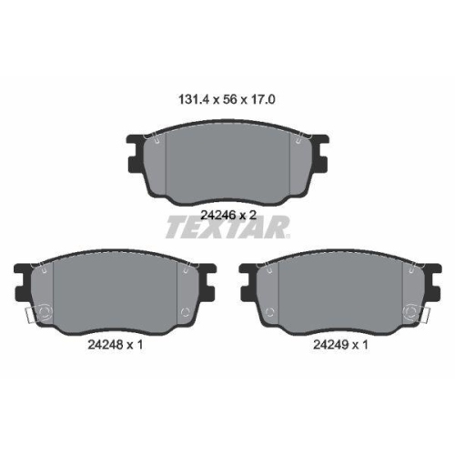 TEXTAR Bremsbelagsatz, Scheibenbremse 2424601