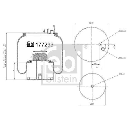FEBI BILSTEIN Federbalg, Luftfederung 177299