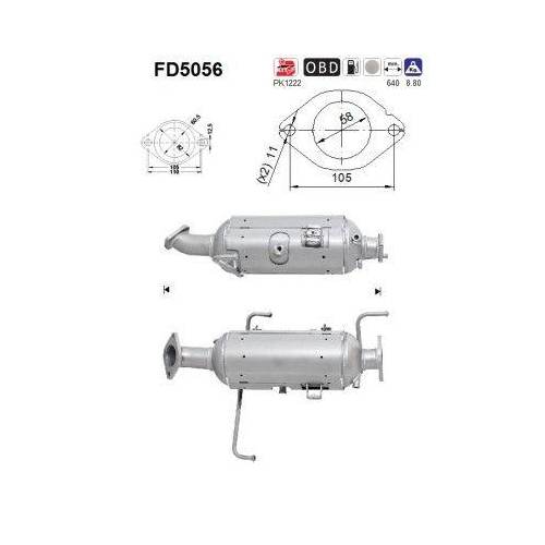 AS Ru&szlig;-/Partikelfilter, Abgasanlage FD5056