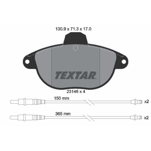TEXTAR Bremsbelagsatz, Scheibenbremse 2314601