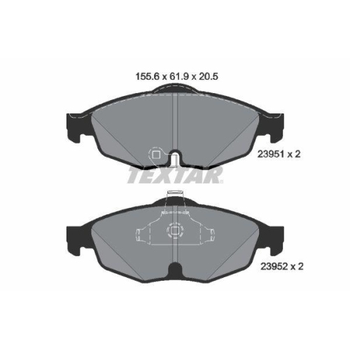 TEXTAR Bremsbelagsatz, Scheibenbremse 2395101