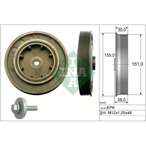 Schaeffler INA Riemenscheibensatz, Kurbelwelle 544 0101 20