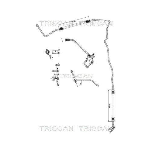 TRISCAN Hochdruck-/Niederdruckleitung, Klimaanlage 9010 23015