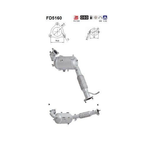 AS Ru&szlig;-/Partikelfilter, Abgasanlage FD5160