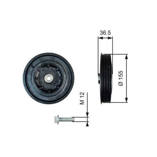 GATES Riemenscheibe, Kurbelwelle DriveAlign&trade; TVD1128A