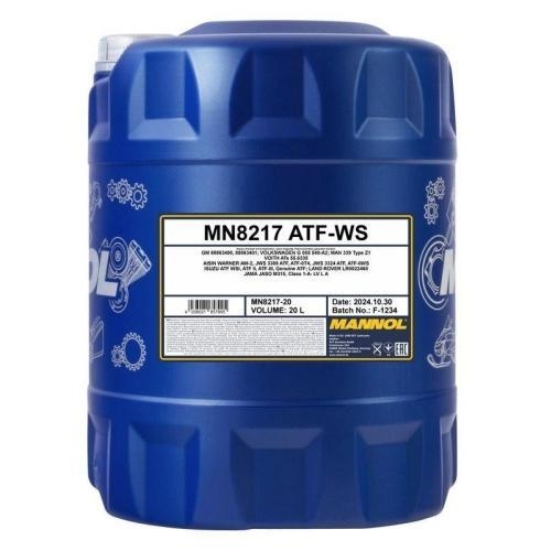 Automatikgetriebe&ouml;l Mannol ATF WS Getriebe&ouml;l 20 Liter Kanister MN8217-20