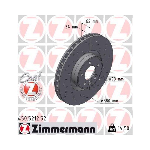 ZIMMERMANN Bremsscheibe SPORT Z 450.5212.52