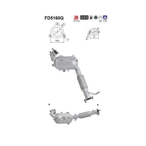 AS Ru&szlig;-/Partikelfilter, Abgasanlage FD5160Q