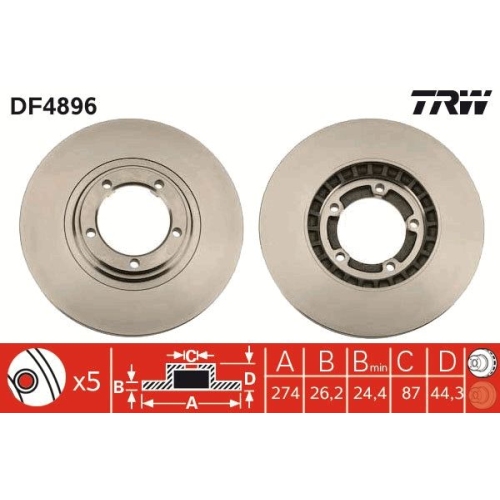 TRW Bremsscheibe DF4896
