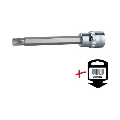 1/2 Zoll CHROMEplus Bit-Stecknuss Torx, lang, T27 auf H&auml;nger KS TOOLS 918.1644-E