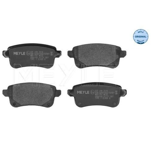 MEYLE Bremsbelagsatz, Scheibenbremse MEYLE-ORIGINAL: True to OE. 025 248 2016