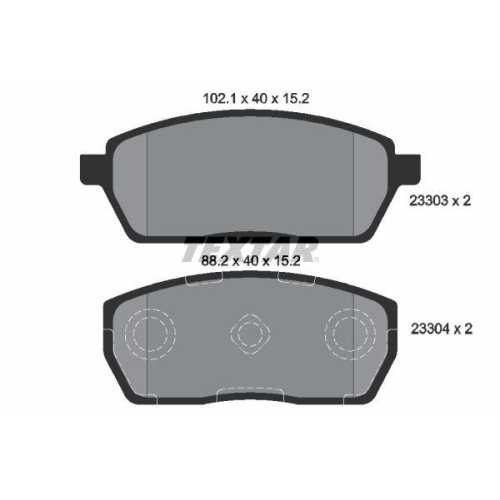 TEXTAR Bremsbelagsatz, Scheibenbremse 2330301