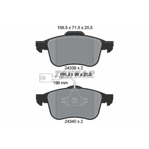 TEXTAR Bremsbelagsatz, Scheibenbremse Q+ 2433901