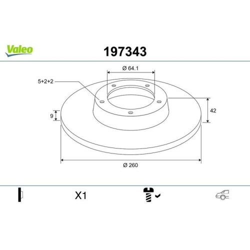 VALEO Bremsscheibe 197343