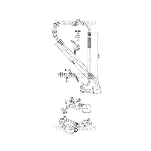 TRISCAN Hochdruck-/Niederdruckleitung, Klimaanlage 9010 24024
