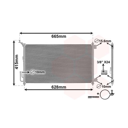 VAN WEZEL Kondensator, Klimaanlage *** IR PLUS *** 13005251