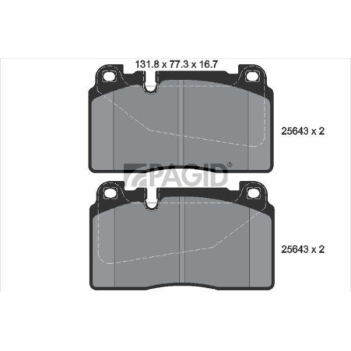 PAGID Bremsbelagsatz, Scheibenbremse T2212N