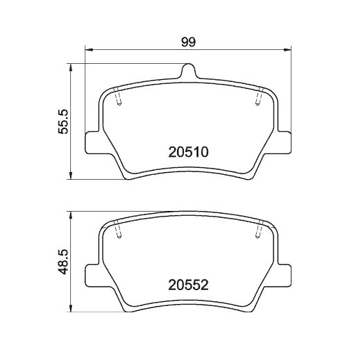 HELLA Bremsbelagsatz, Scheibenbremse 8DB 355 039-391