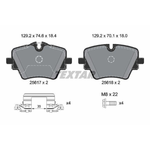 TEXTAR Bremsbelagsatz, Scheibenbremse 2561703