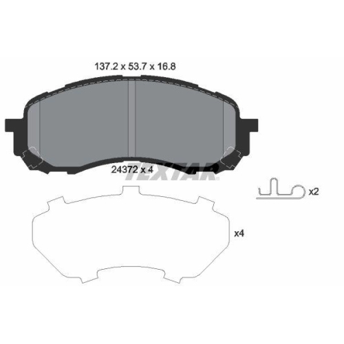 TEXTAR Bremsbelagsatz, Scheibenbremse 2437201