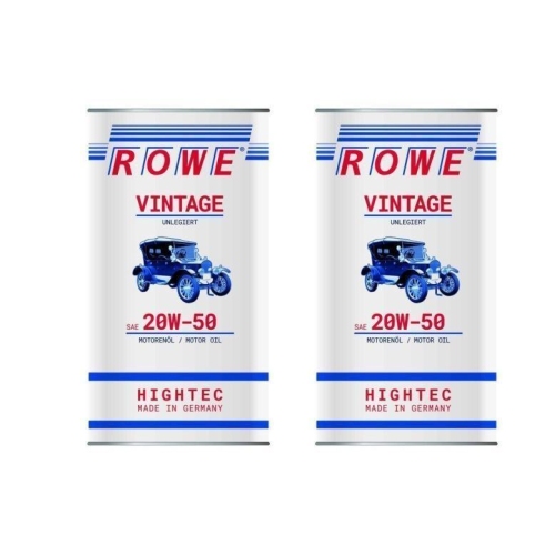 ROWE Motor&ouml;l &Ouml;l VINTAGE Unlegiert SAE 20W50 Oldtimer 20218-0050-99 10 Liter