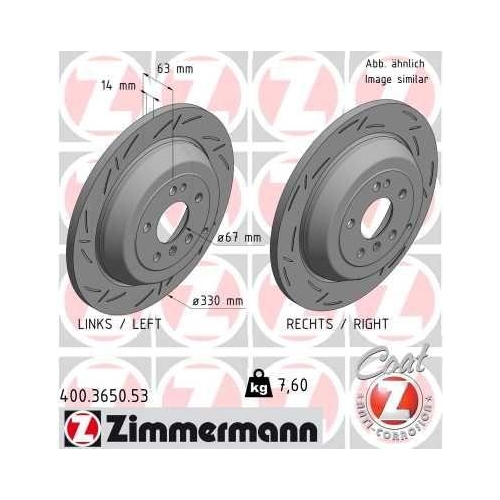 ZIMMERMANN Bremsscheibe BLACK Z 400.3650.53
