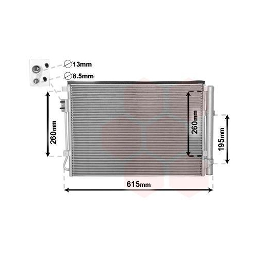 VAN WEZEL Kondensator, Klimaanlage 82005207