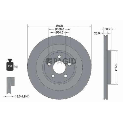 PAGID Bremsscheibe 54780NHC