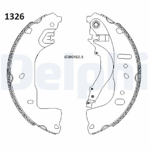DELPHI Bremsbackensatz LS2197