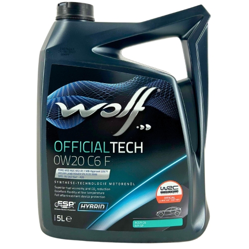 Motor&ouml;l Motoren&ouml;l Wolf OfficialTech 0W-20 C6 F 5 Liter Kanister 1051988
