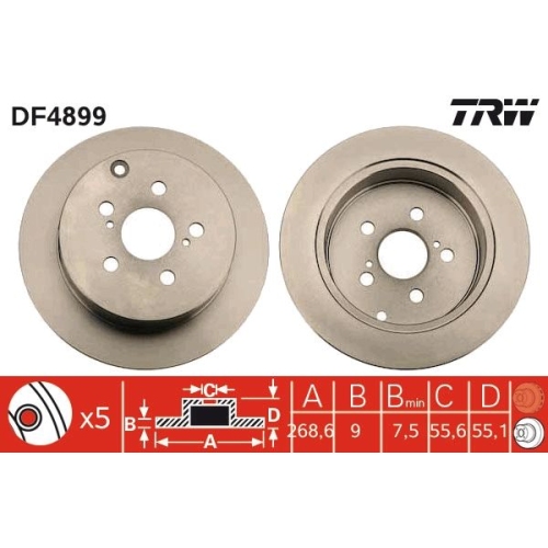 TRW Bremsscheibe DF4899