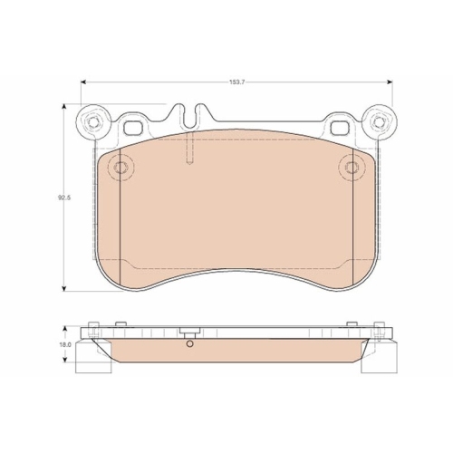 TRW Bremsbelagsatz, Scheibenbremse GDB1972