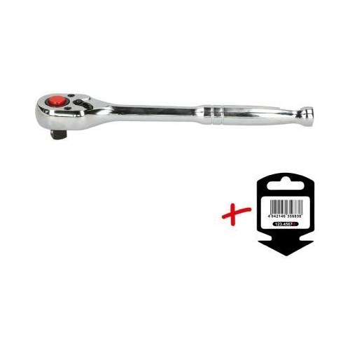 1/2 Zoll CHROMEplus Umschaltknarre 72 Zahn Metallgriff auf H&auml;nger 918.1393-E