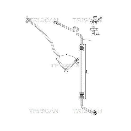 TRISCAN Hochdruck-/Niederdruckleitung, Klimaanlage 9010 25009