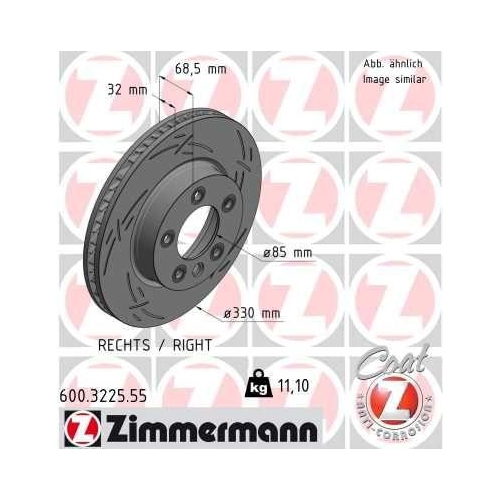 ZIMMERMANN Bremsscheibe BLACK Z 600.3225.55