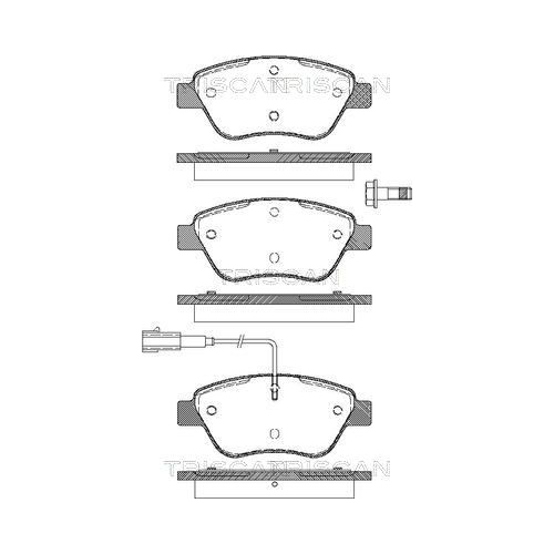 TRISCAN Bremsbelagsatz, Scheibenbremse 8110 15019