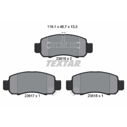 TEXTAR Bremsbelagsatz, Scheibenbremse 2361601
